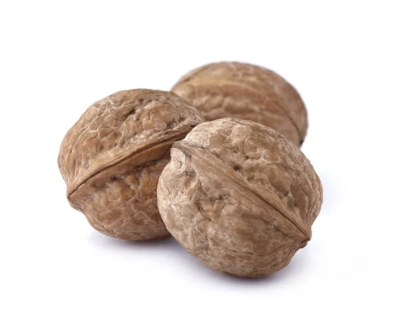 Walnuts in closeup  on white background — Stock Photo, Image