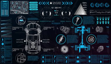 Araba Servisi Hud tarzı. Infographic 