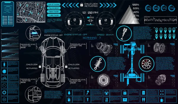 Araba Servisi Hud tarzı. Infographic 