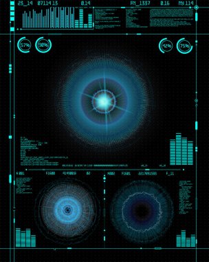 Sci-Fi fütüristik daire. Hud kullanıcı arabirimi