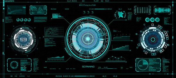 Hud, GUI stil fütüristik konsept. Ekran Vr