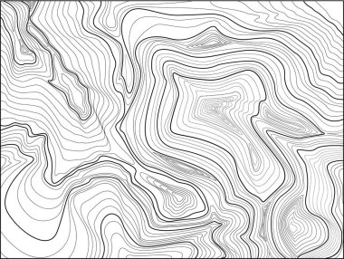 Topografik harita, kontur arka plan. Harita bölgesi