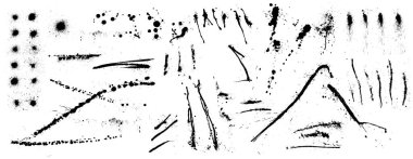 siyah mürekkep noktaları kümesi