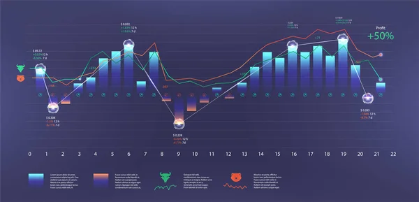 Modelo futurista de Infográfico —  Vetores de Stock