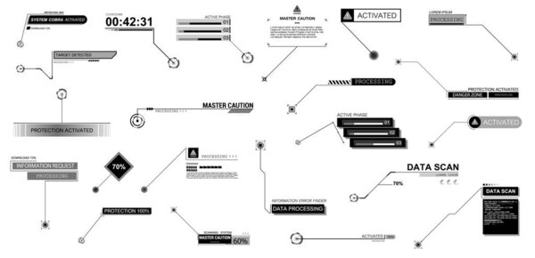 Callouts titles HUD interface