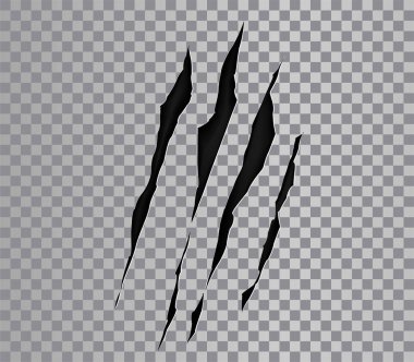 Claw marks of a monster or wild beast clipart