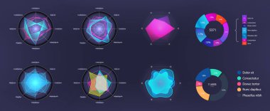 Modern vektör çember bilgisi ayarlandı
