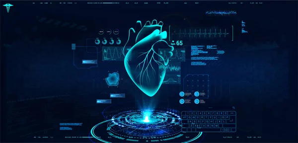 Tecnología moderna de cardiología médica — Vector de stock