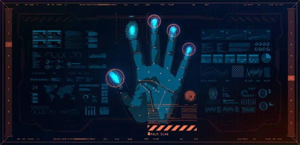 Biometrische herkenningstechnologie — Stockvector