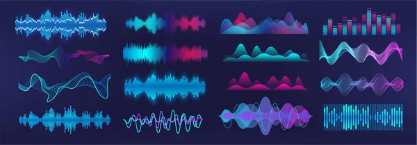 Geluidsgolven equalizer — Stockvector