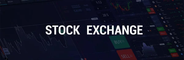 Banner da bolsa de valores — Vetor de Stock