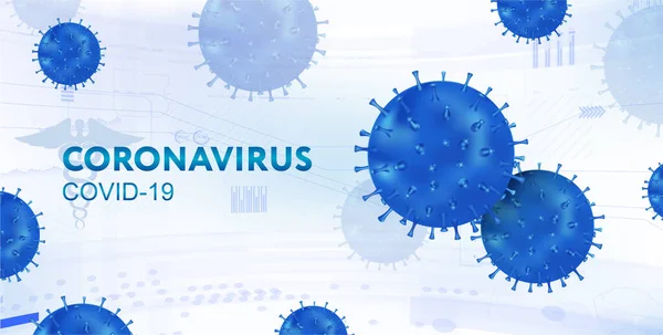 Coronavirus pandemico, Covid-19 — Vettoriale Stock