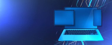 Fütürist aletlerle dijital teknoloji kavramı