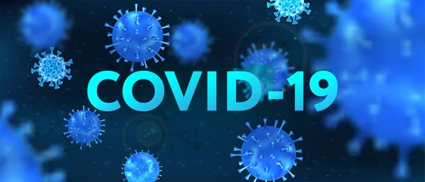 MERS-CoV 2. 3D бактерії. COVID-19 — стоковий вектор