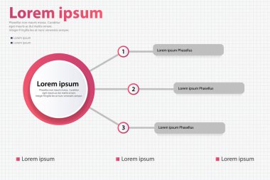 Infographic 3 farklı seçenekler uçak kavramı şablonu