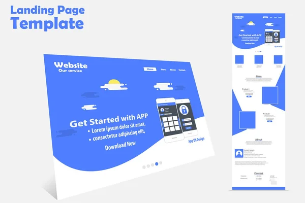 açılış sayfası vektör şablon tasarım web sitesi