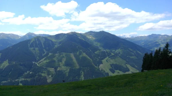 Alpesi Hegyvidéki Táj Ausztria — Stock Fotó