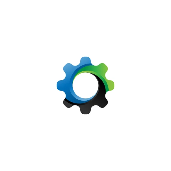 Getriebesymbolvektor Logo Element Illustration Zahnradsymboldesign Kann Als Icon Für Web — Stockvektor