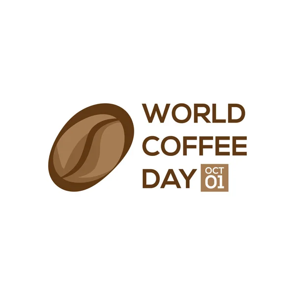 Das Logo Des Internationalen Kaffeetages Oktober Welt Kaffee Tag Logo — Stockvektor