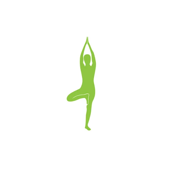Йога Логотип Абстрактний Дизайн Векторний Шаблон Здоров Спа Медитація Гармонія — стоковий вектор