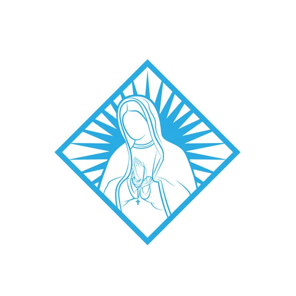 Ilustrasi Lady Vector Logo Kami Menggambarkan Pola Garis Besar Our - Stok Vektor