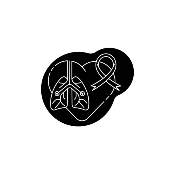 肺の肺のアイコン シンプルなフラットスタイル 人間のデザイン要素 ロゴの内部器官 医学の概念 白い背景に隔離されている ベクターイラスト — ストックベクタ