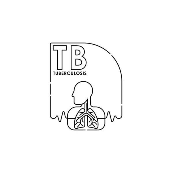 Tuberkulózis - Orvosi tüdő vektor illusztráció — Stock Vector