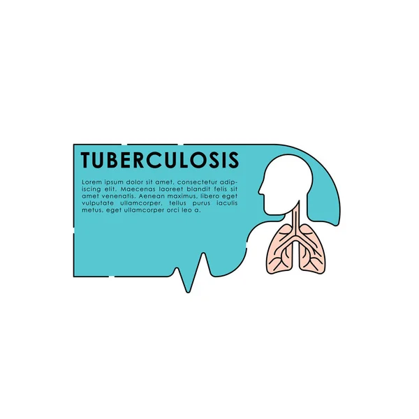 Φυματίωση - Ιατρική Lungs Εικονογράφηση διάνυσμα — Διανυσματικό Αρχείο