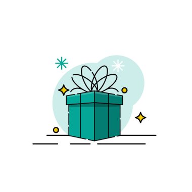 hediye kutusu vektör illüstrasyonu