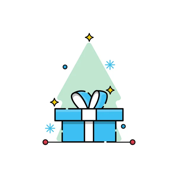 Geschenkdoos vector illustratie — Stockvector