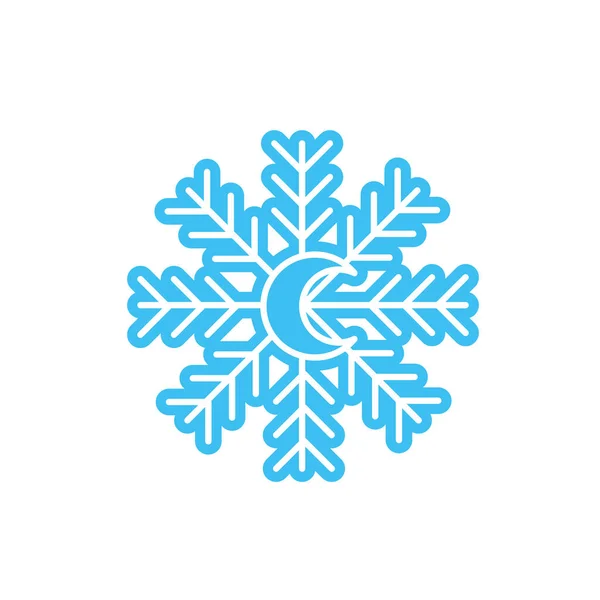 Copo de nieve icono vector ilustración — Vector de stock