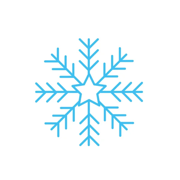 Sneeuwvlok pictogram vector illustratie — Stockvector