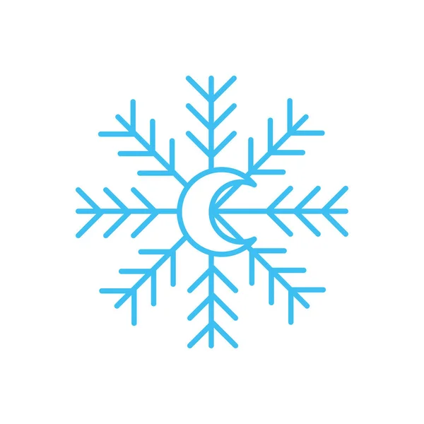 Ikona wektora płatka śniegu ilustracja — Wektor stockowy