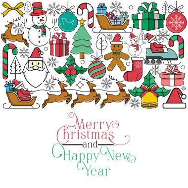 Mutlu Noeller ve Mutlu yıllar Harika Vektör Arkaplanı.