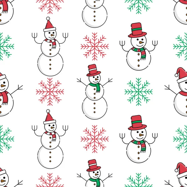 Merry Christmas and Happy New Year Seamless Pattern Vector. — Stock Vector