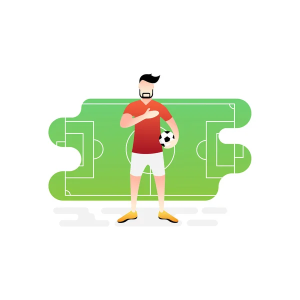 Illustration vectorielle du joueur de football ou de football . — Image vectorielle