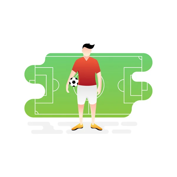 Piłka nożna lub piłkarz wektor ilustracji. — Wektor stockowy