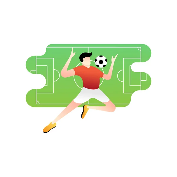 Fußball- oder Fußballer-Vektor-Illustration. — Stockvektor