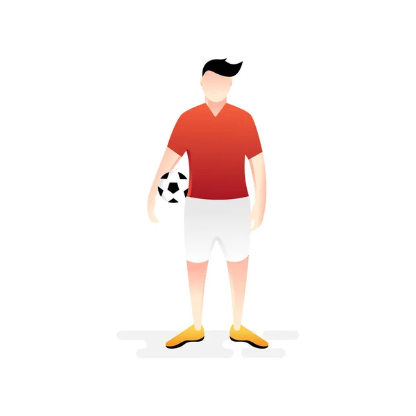 Fotboll eller fotboll spelare vektor illustration. — Stock vektor