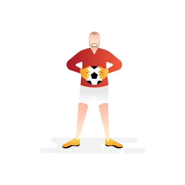 Illustration vectorielle du joueur de football ou de football . — Image vectorielle