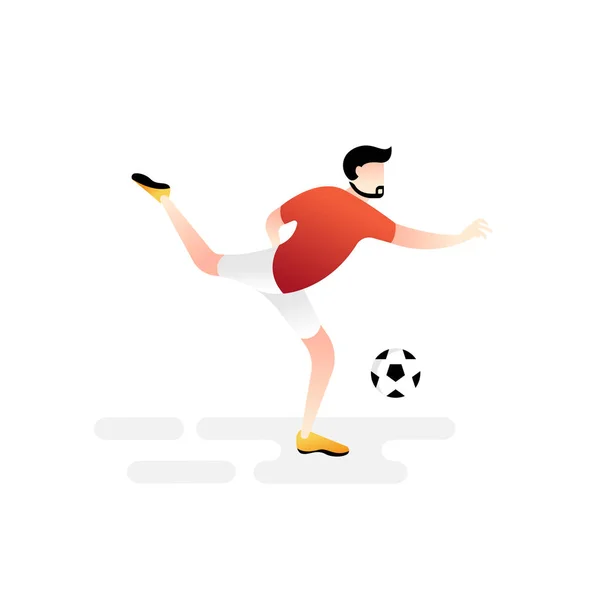Football or soccer player vector illustration. — Stock Vector