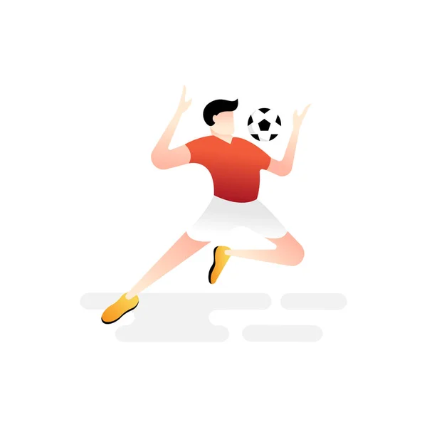 Illustration vectorielle du joueur de football ou de football . — Image vectorielle