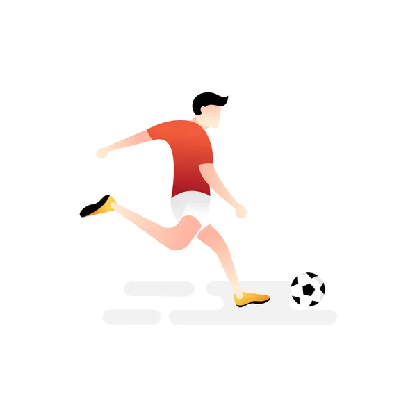 Football or soccer player vector illustration. — Stock Vector