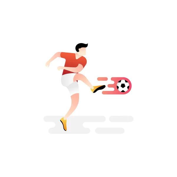 Futebol ou futebol jogador vetor ilustração . —  Vetores de Stock
