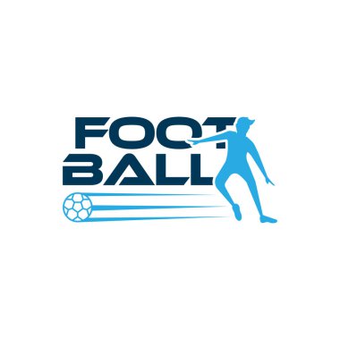 Beyaz arkaplanda izole edilmiş bir futbol oyuncusunun futbol vektör çizimi.
