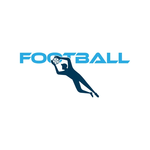 Calcio vettoriale illustrazione di un giocatore di calcio silhouette isolato su sfondo bianco . — Vettoriale Stock