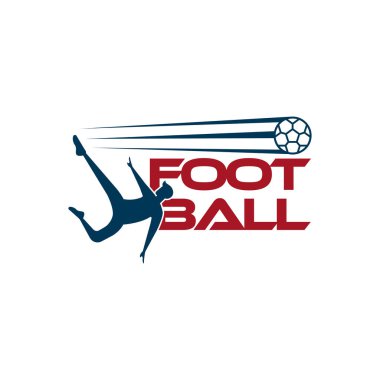 Beyaz arkaplanda izole edilmiş bir futbol oyuncusunun futbol vektör çizimi.