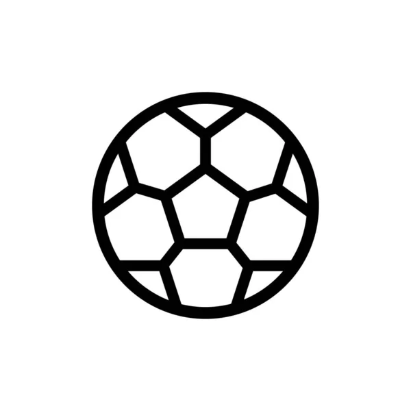 Ícone de vetor de bola de futebol ilustração de estilo plano para web, celular, logotipo, aplicação e design gráfico . — Vetor de Stock