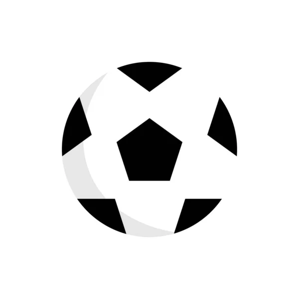 Футбольный мяч вектор иконка плоский стиль иллюстрации для веб, мобильных телефонов, логотип, приложение и графический дизайн . — стоковый вектор