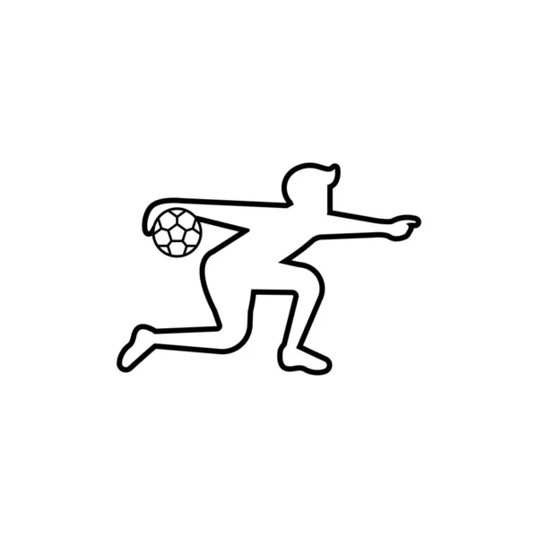 Футбольний або футбольний значок. векторна плоска контурна силуетна ілюстрація для графічного та веб-дизайну ізольована на білому тлі . — стоковий вектор